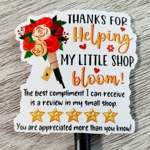 8/$20 1.5" Thank You Stickers 50ct Labels Flower Bouquet Design